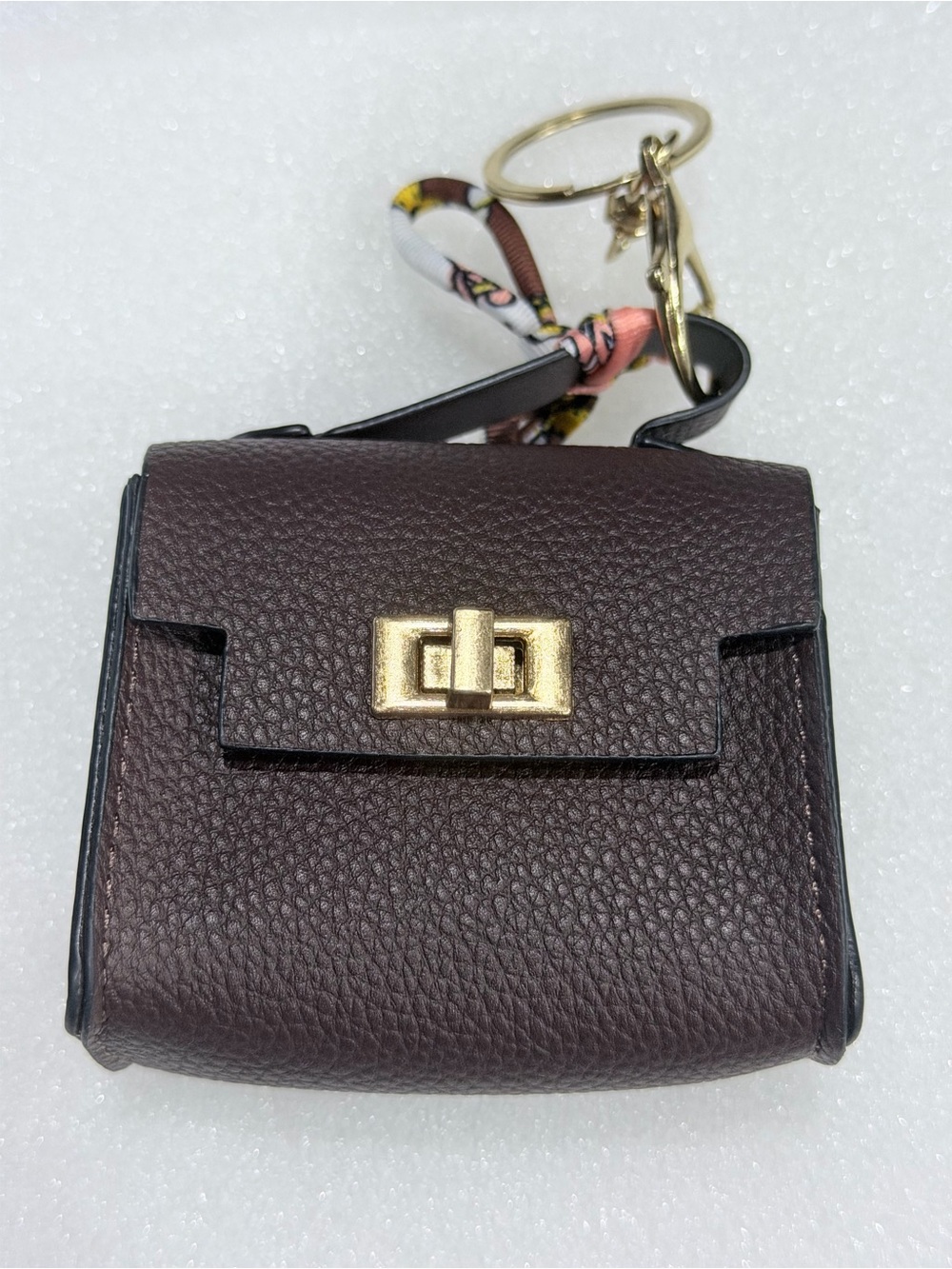 Classic Mini Crossbody Bag Charm with Gold Hardware